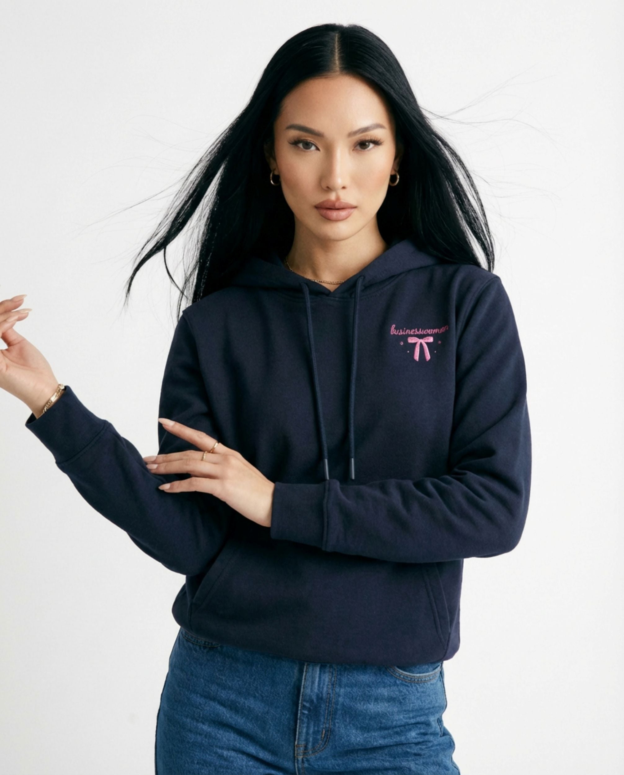 Businesswoman Heavyweight Cotton Relax Fit Hoodie