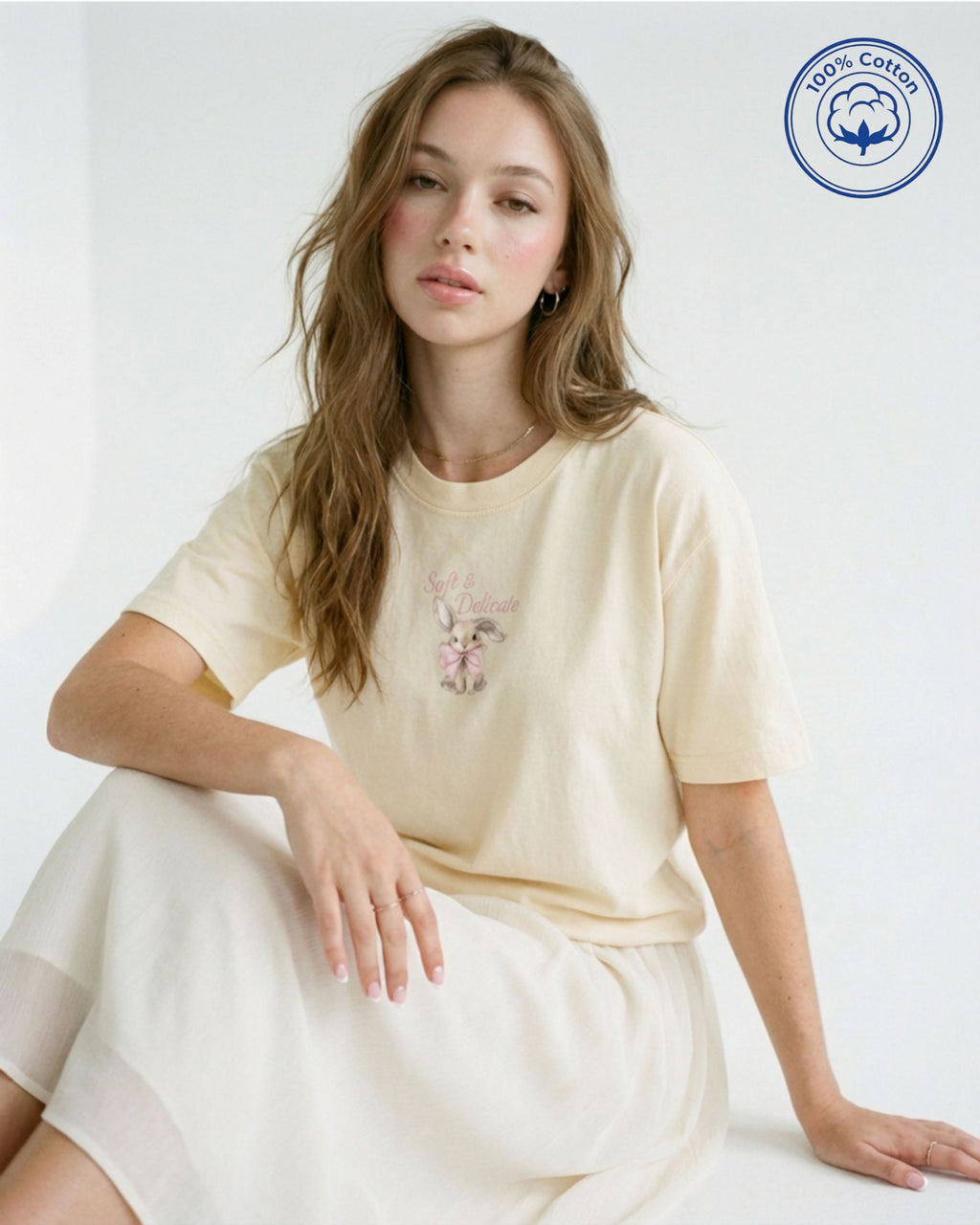 Soft & Delicate Heavyweight Cotton Drop Shoulder T-Shirt