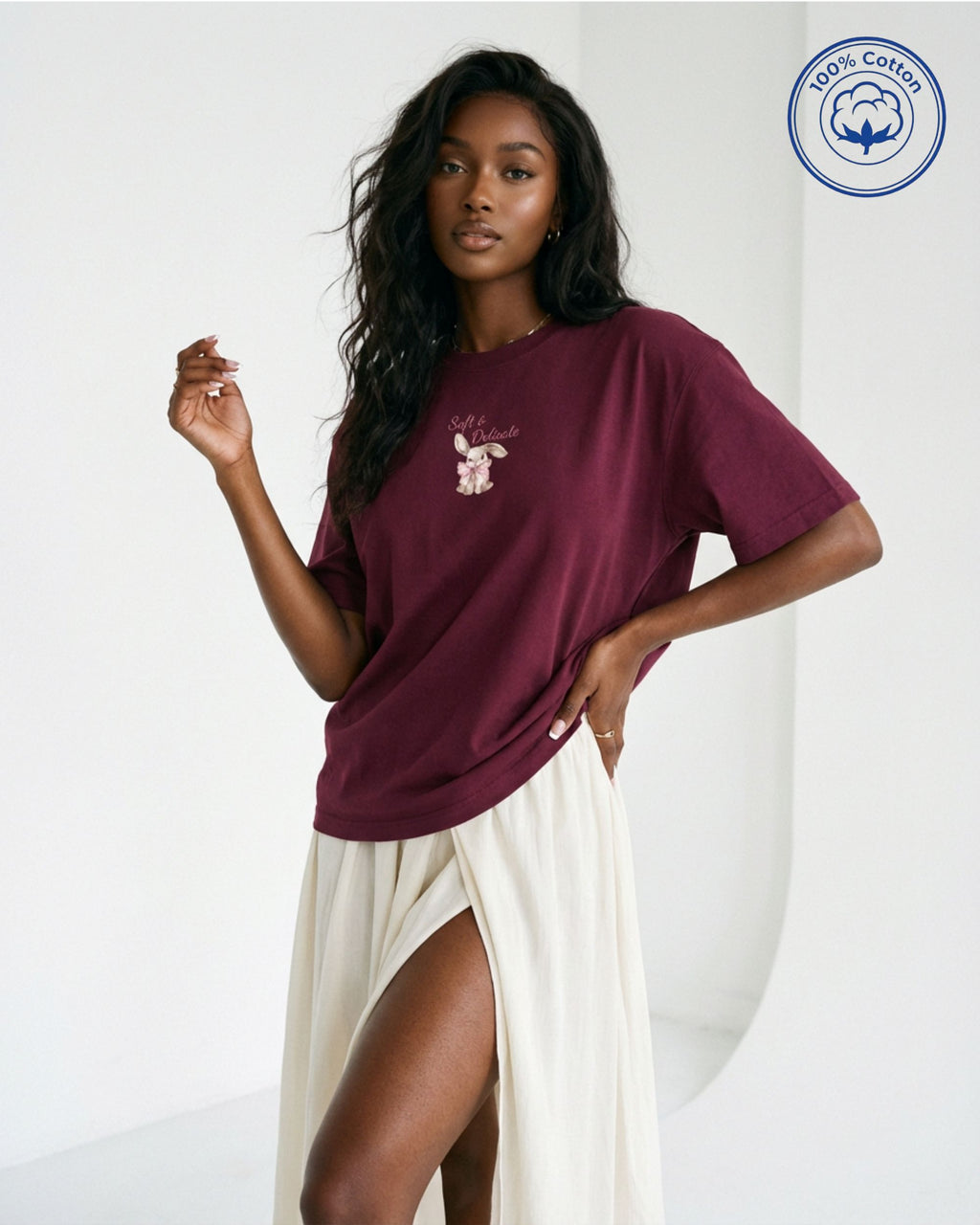 Soft & Delicate Heavyweight Cotton Drop Shoulder T-Shirt