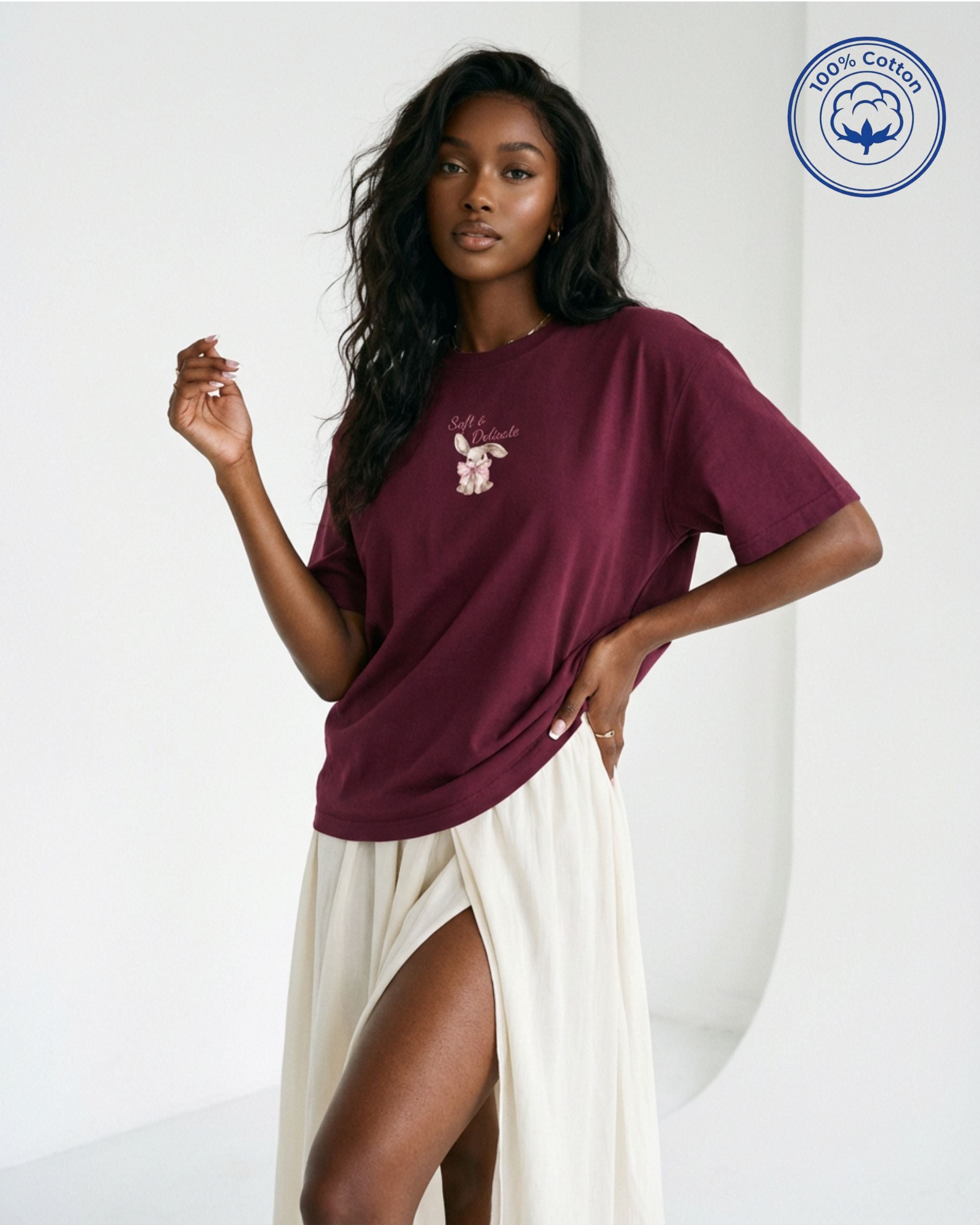 Soft & Delicate Heavyweight Cotton Drop Shoulder T-Shirt