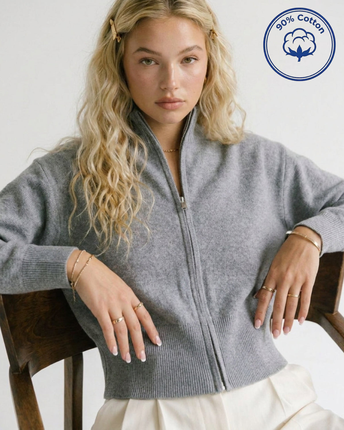Ultra-Heavyweight Zip-Up Cardigan
