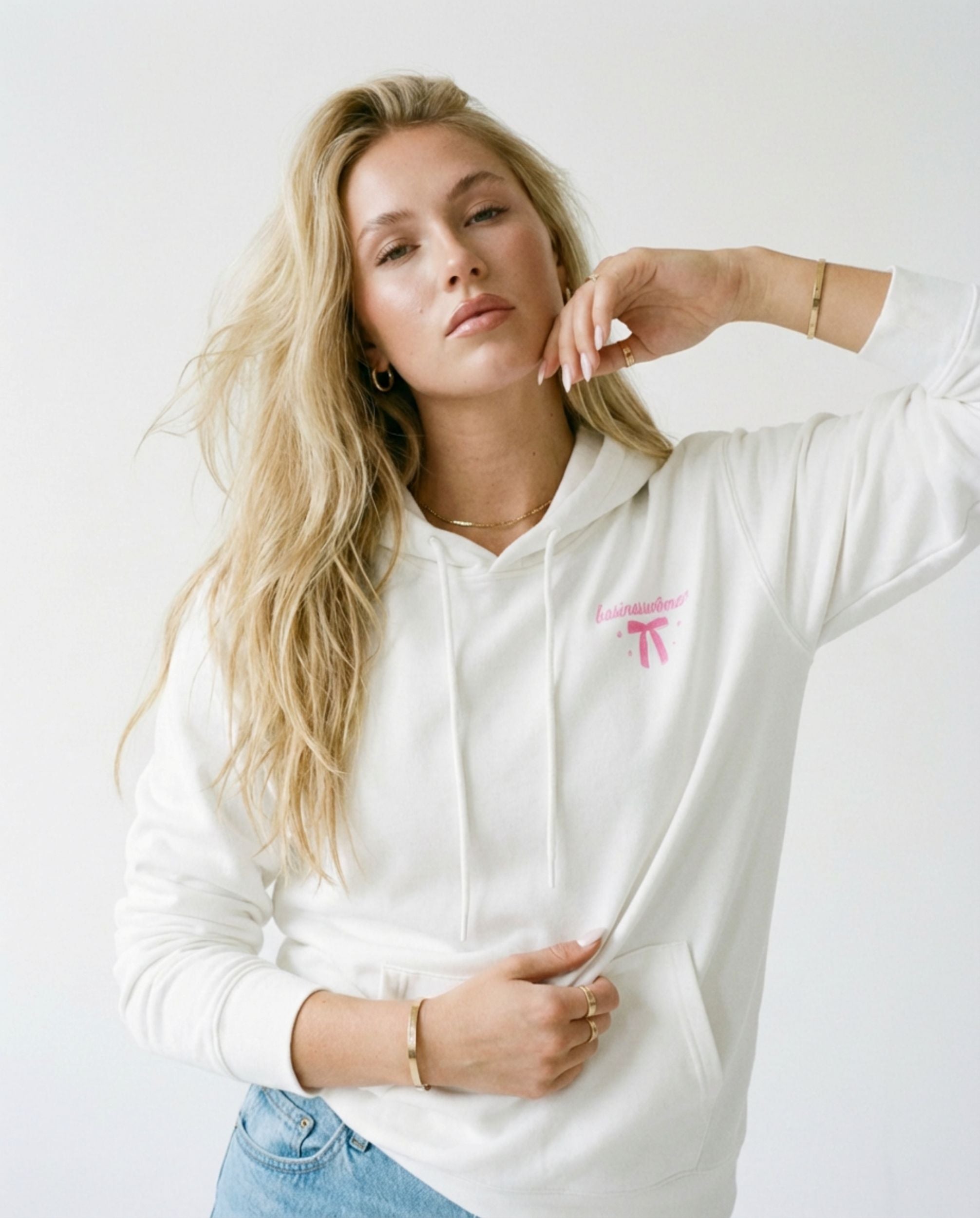 Businesswoman Heavyweight Cotton Relax Fit Hoodie