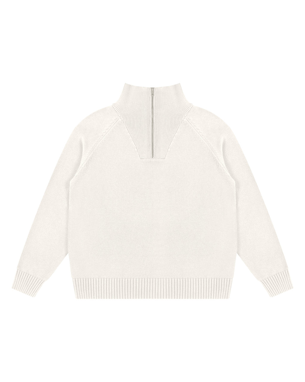 Thick Pure Cotton Quarter-Zip Sweater