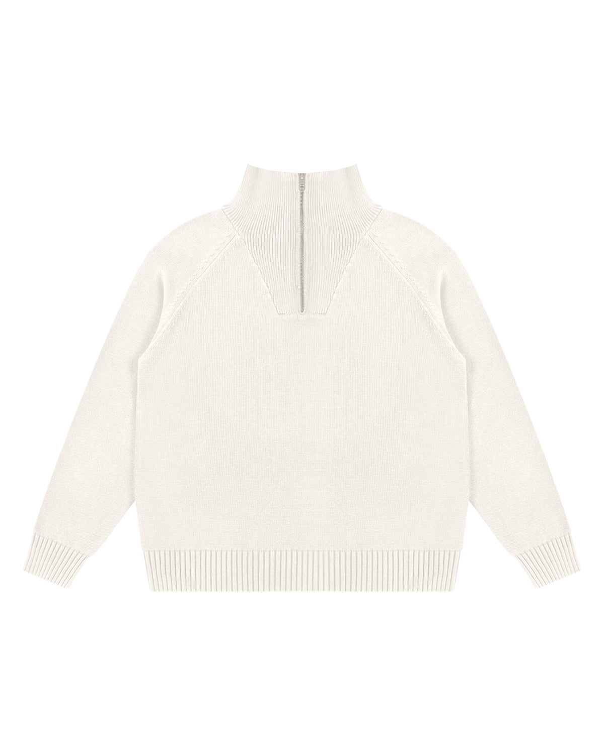Thick Pure Cotton Quarter-Zip Sweater