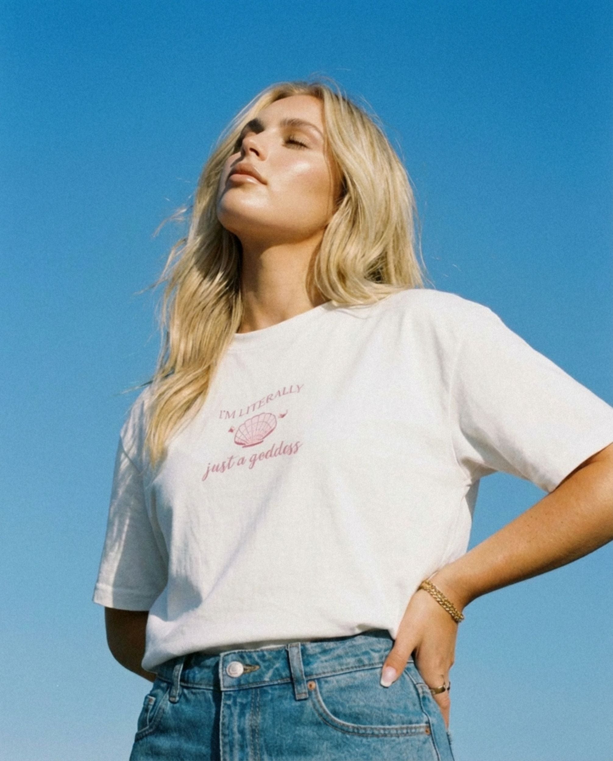 Just a Goddess Heavyweight Cotton Loose Fit T-Shirt