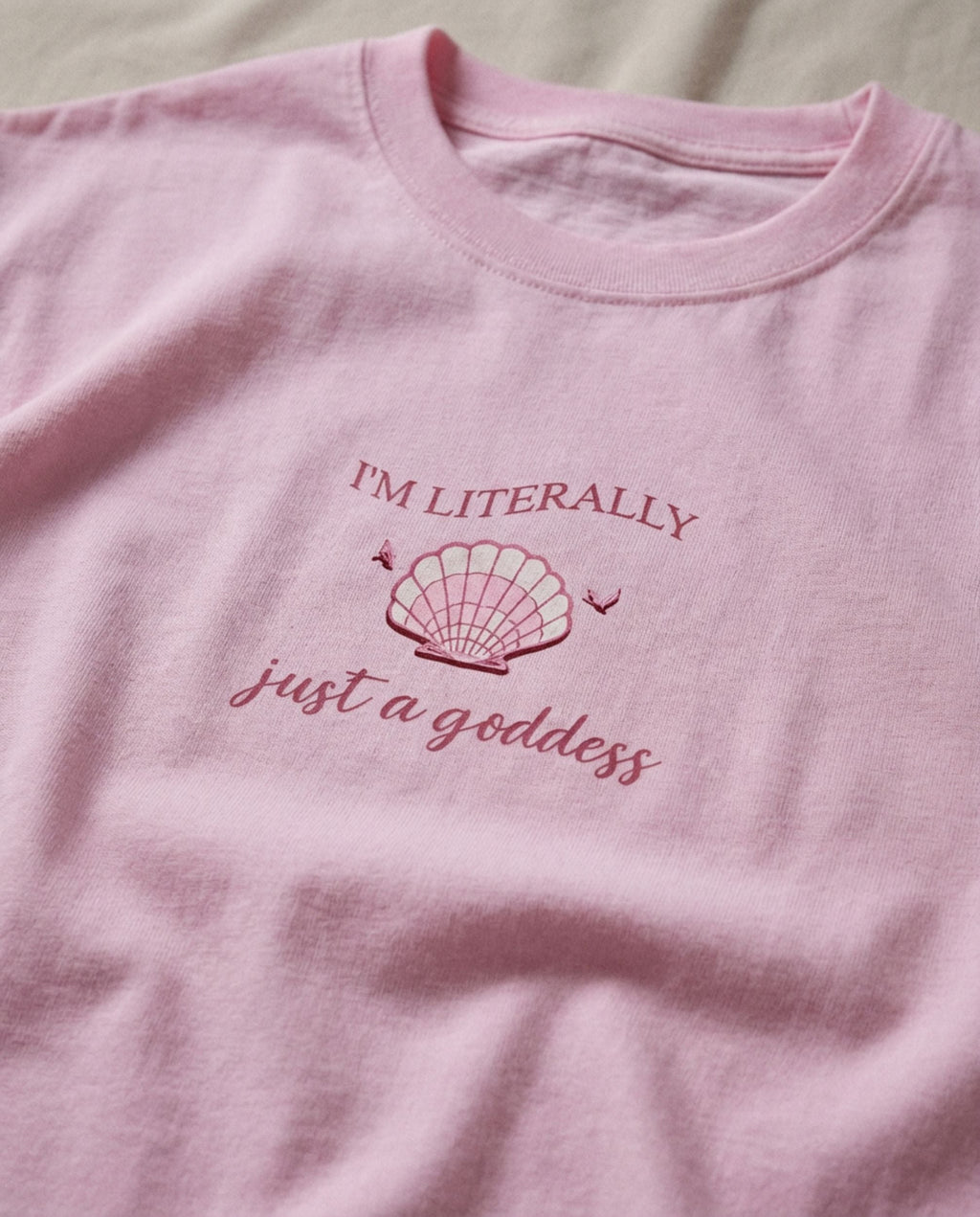 Just a Goddess Heavyweight Cotton T-Shirt
