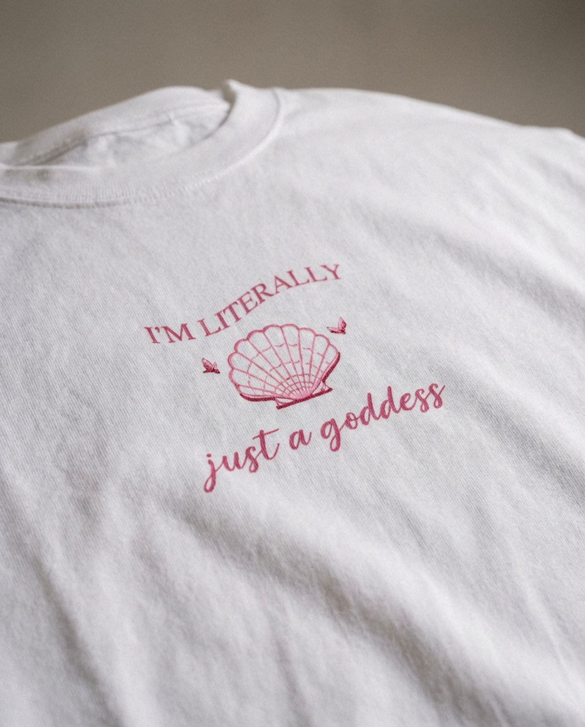 Just a Goddess Heavyweight Cotton T-Shirt