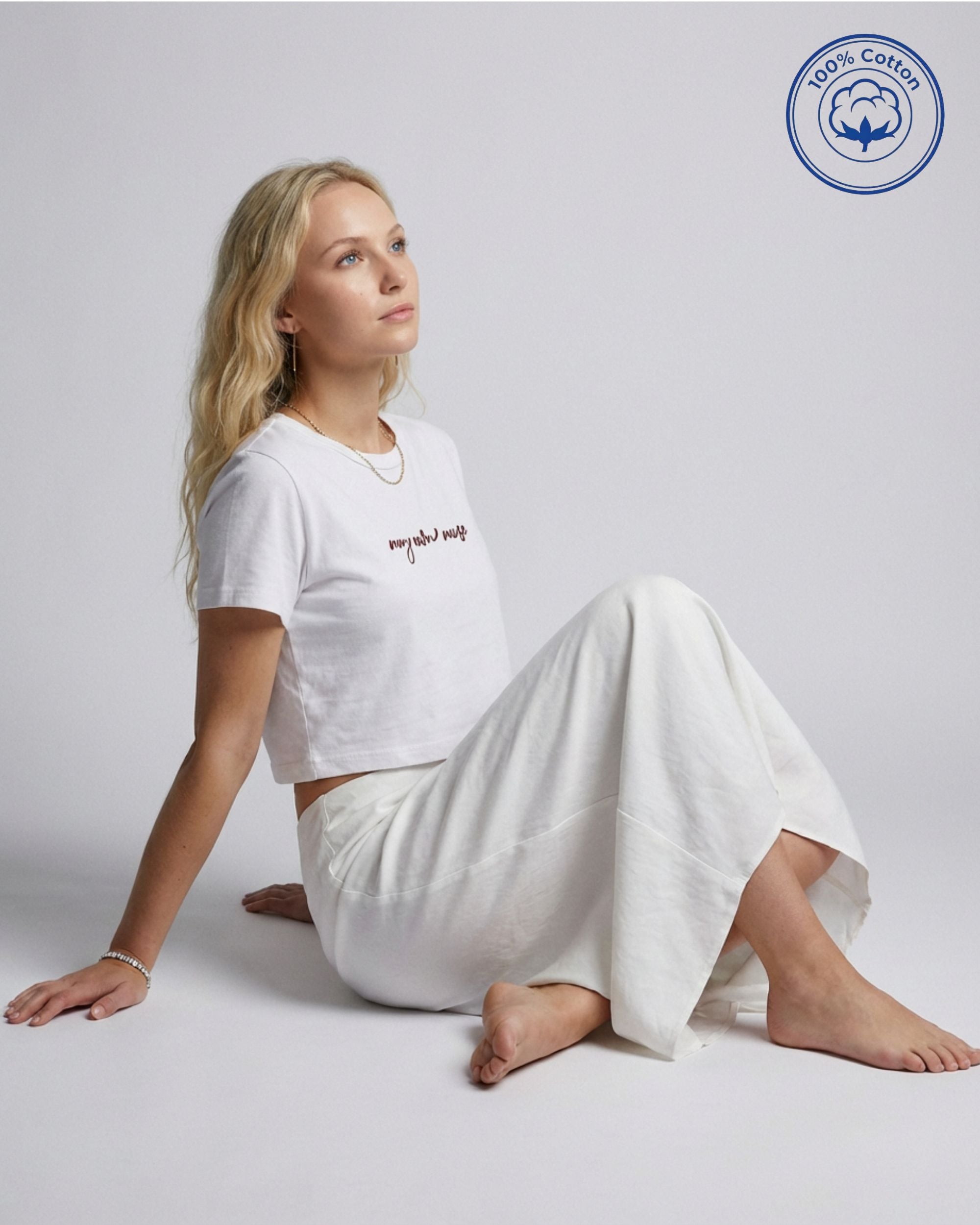 My Own Muse Minimalist Cotton Crop Tee