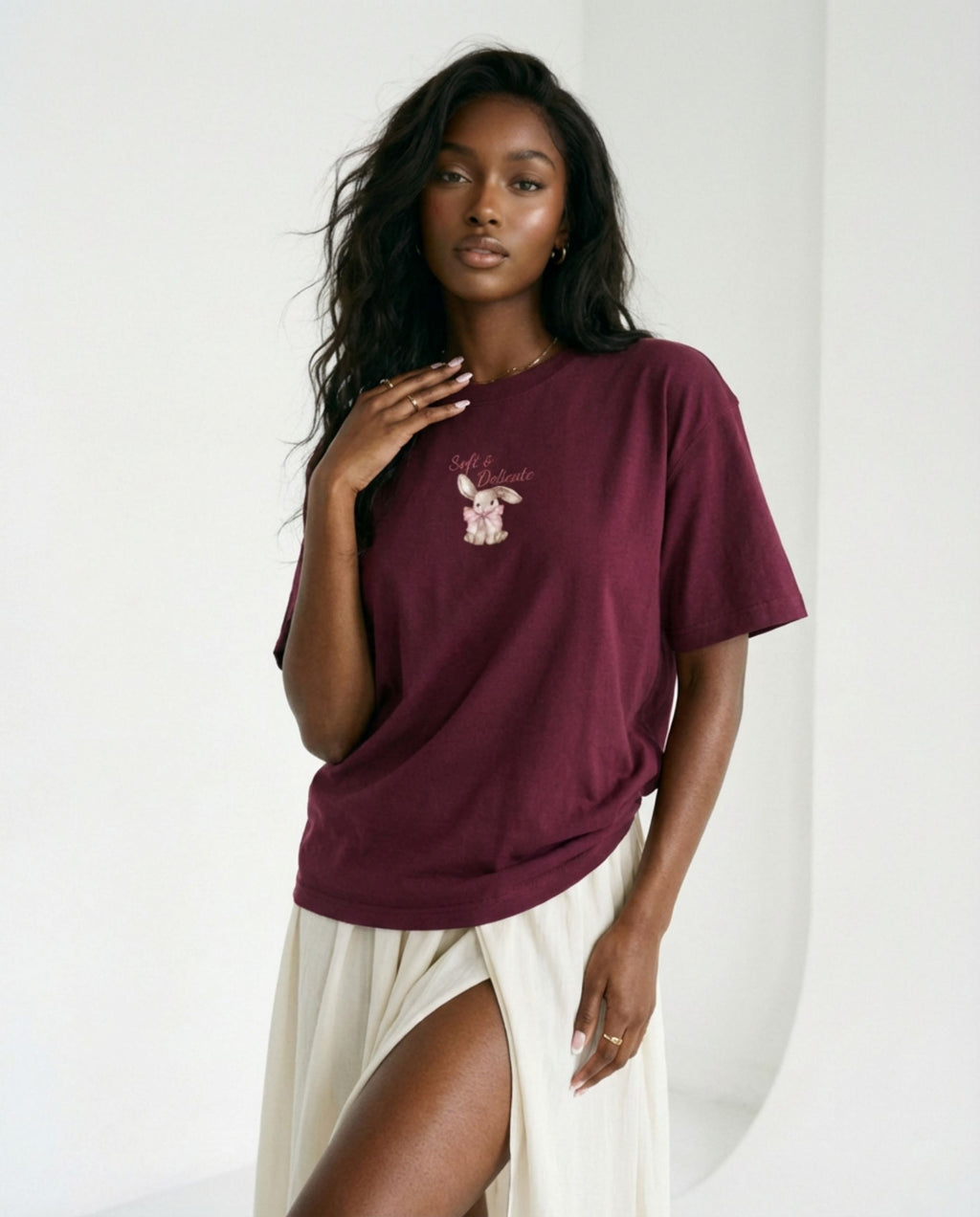 Soft & Delicate Heavyweight Cotton Drop Shoulder T-Shirt