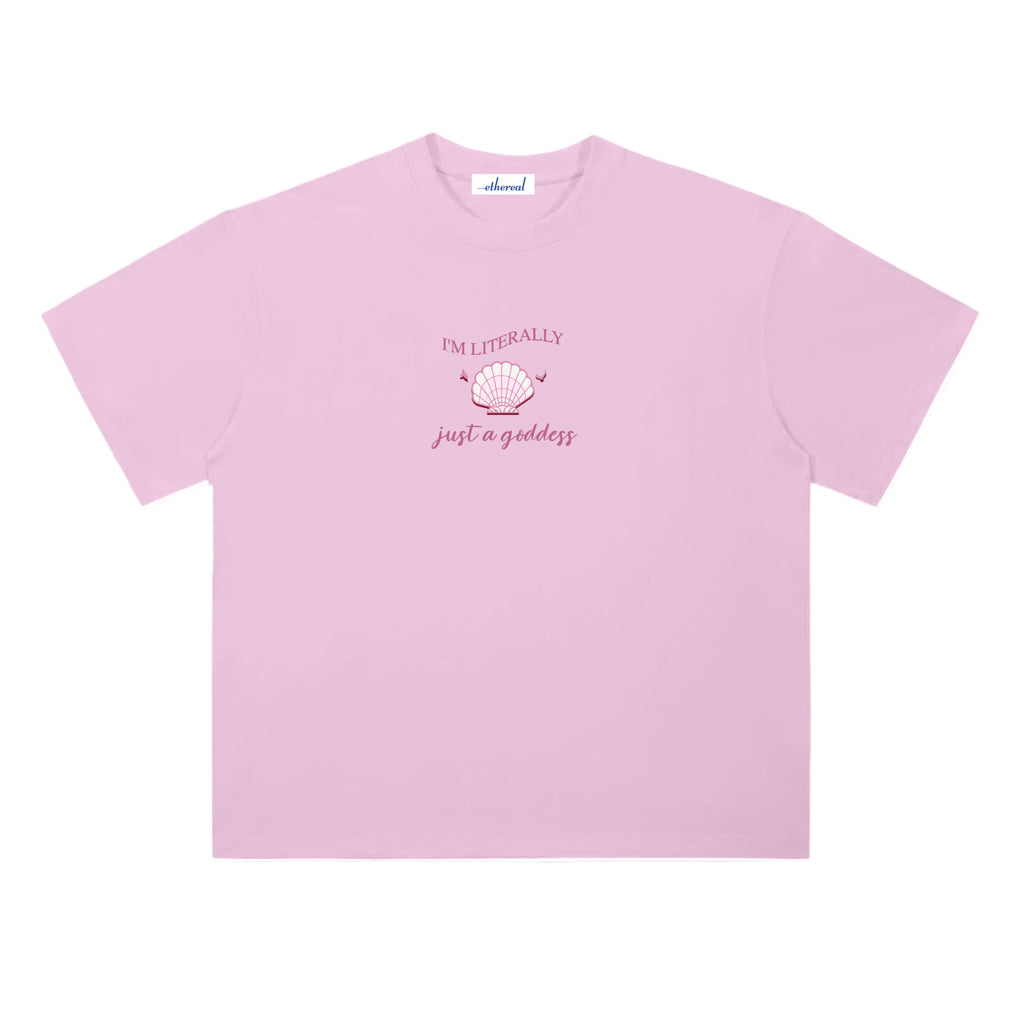 Just a Goddess Heavyweight Cotton T-Shirt