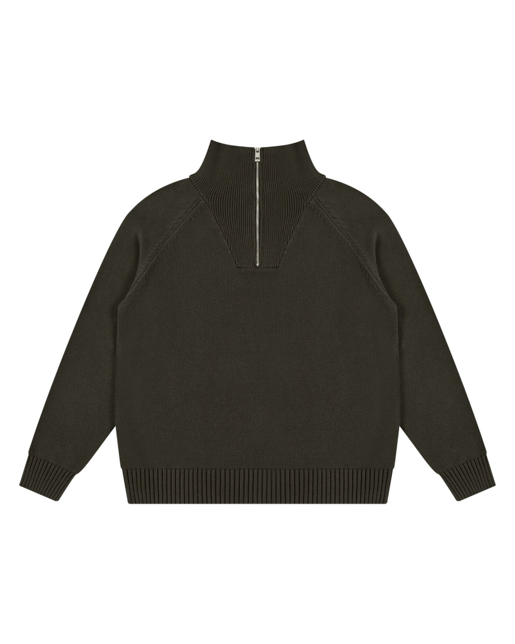 Thick Pure Cotton Quarter-Zip Sweater
